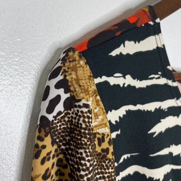Max & Rina Artsy Animal Print Vintage Casual Long Sleeve Size L Women's - Picture 3 of 8